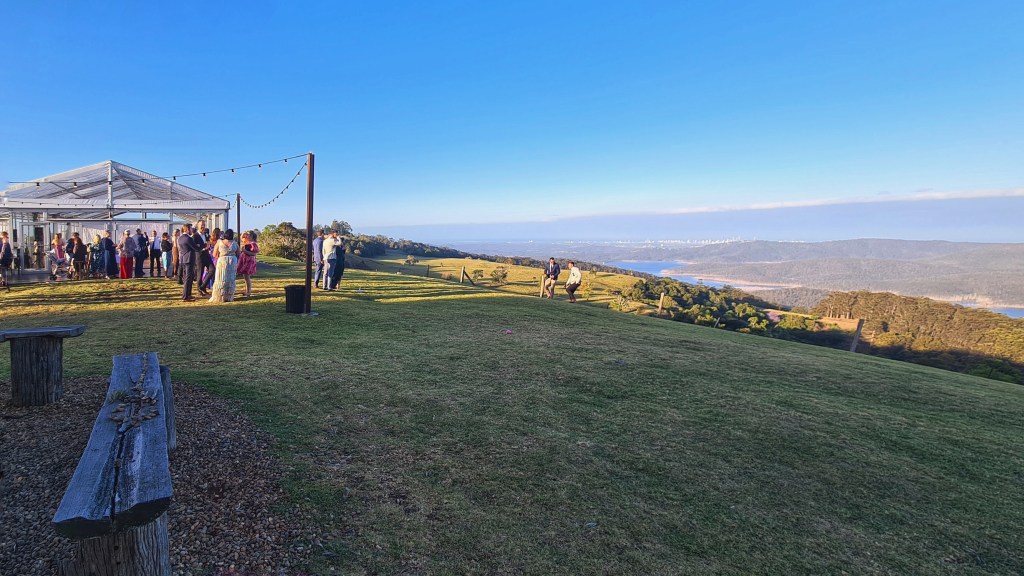 Scenic view over the Gold Coast from the mountains in Beechmont at Rosemore Estate, Australia.
