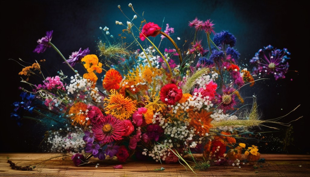 Vibrantly coloured floral display, by Veestock www.freepik.com