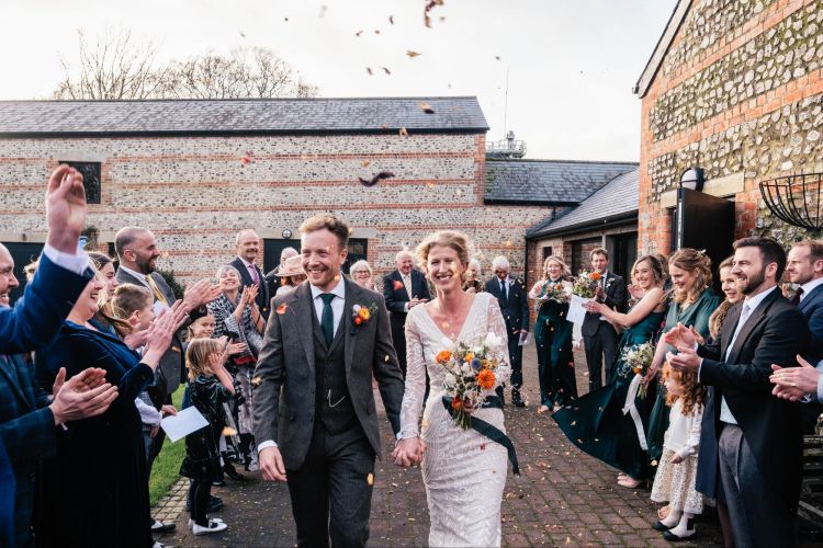 Bride and Groom just married