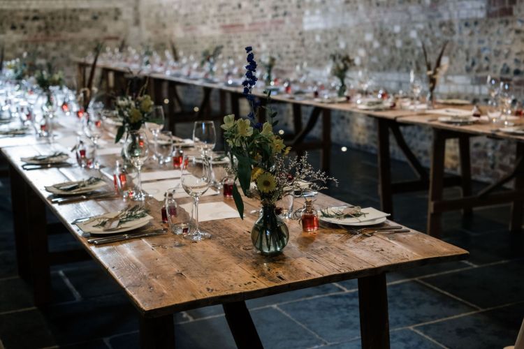 The Gathering Barn trestle tables